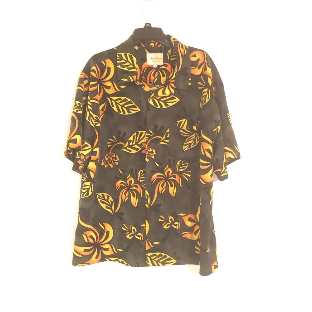 Bull Head Floral Short Sleeve Shirt Men’s Size L